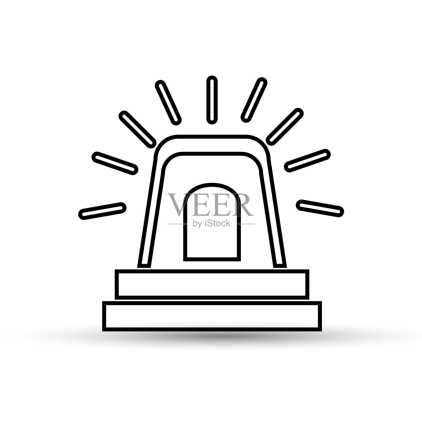 手绘报警报警图标图标素材