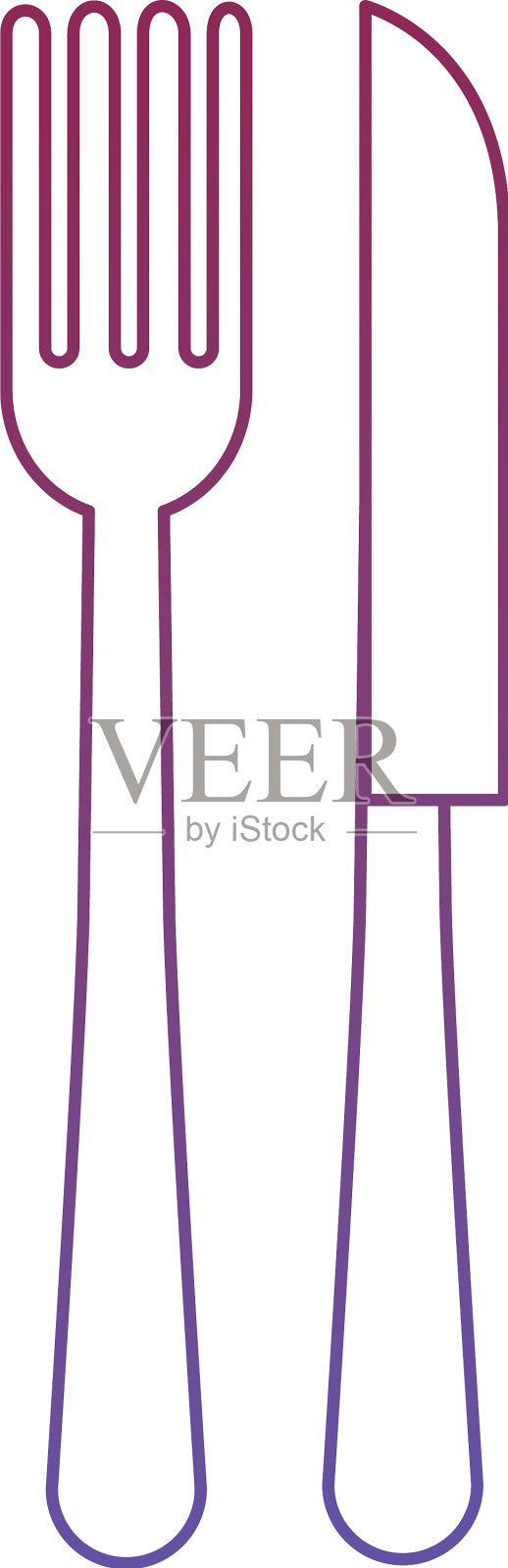 刀叉餐具设计元素图片