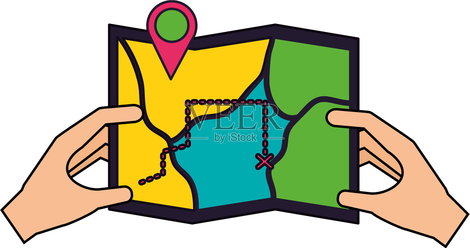 夏季露营的概念设计元素图片