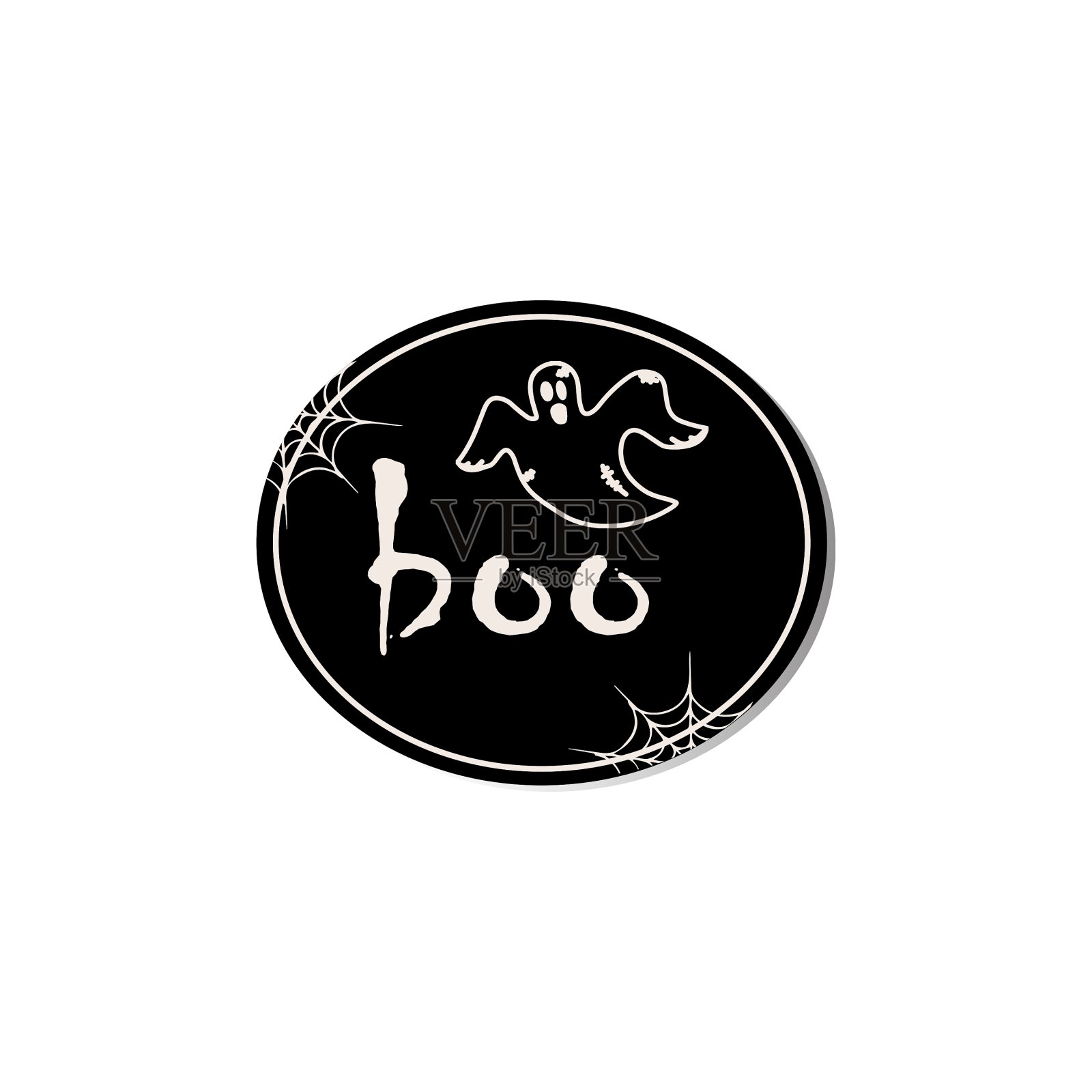 万圣节的标志和属性设计元素图片