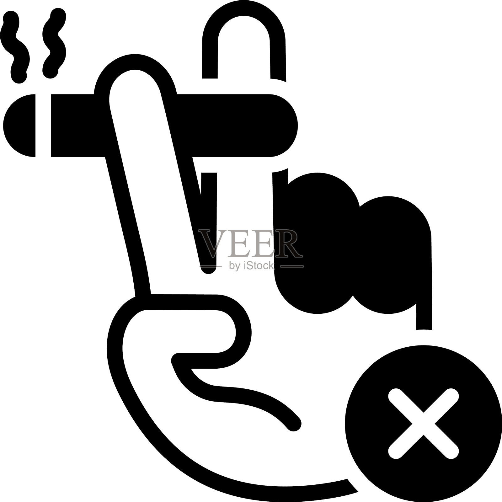 禁止插画图片素材