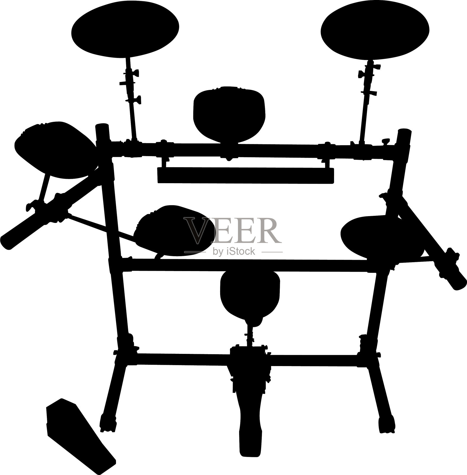 鼓组轮廓设计元素图片