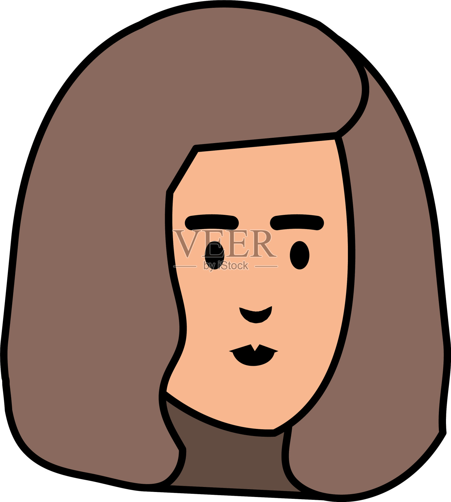 美女头像人物设计元素图片