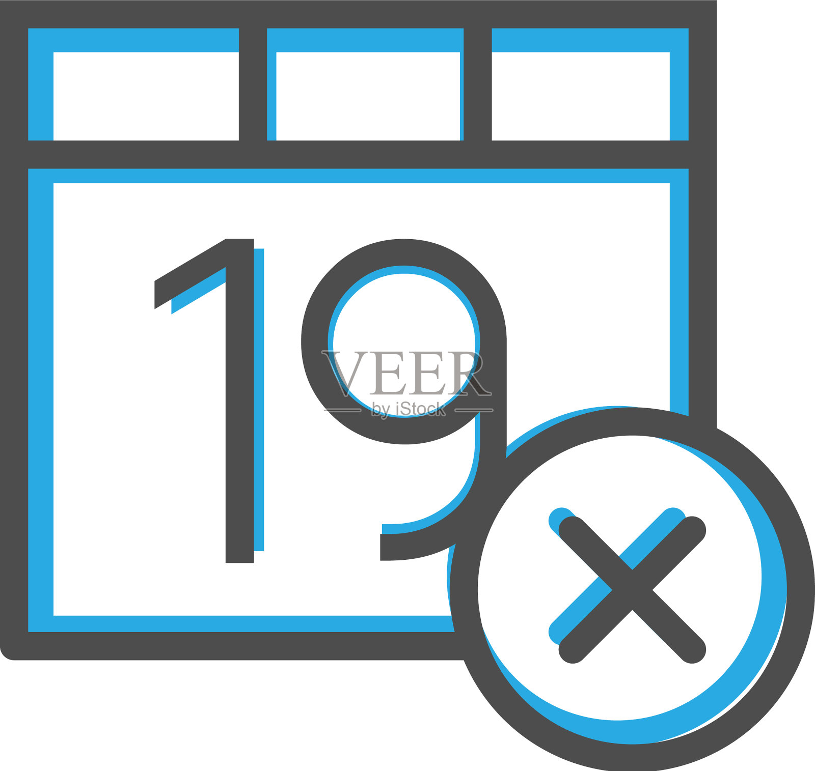 日历图标设计交互图标线设计元素图片