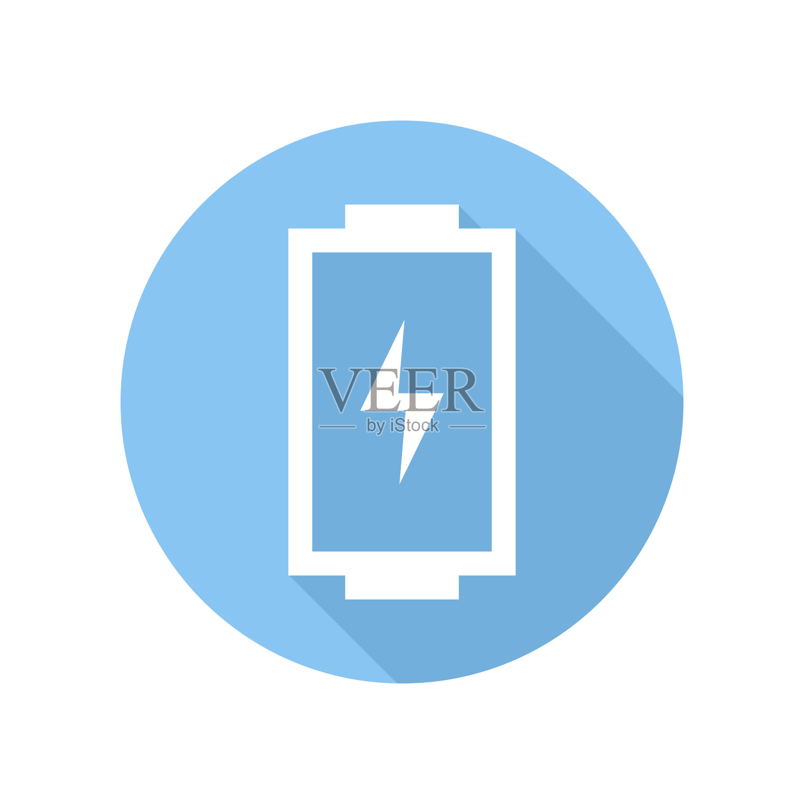 电池图标与充电水平标志和符号设计元素图片