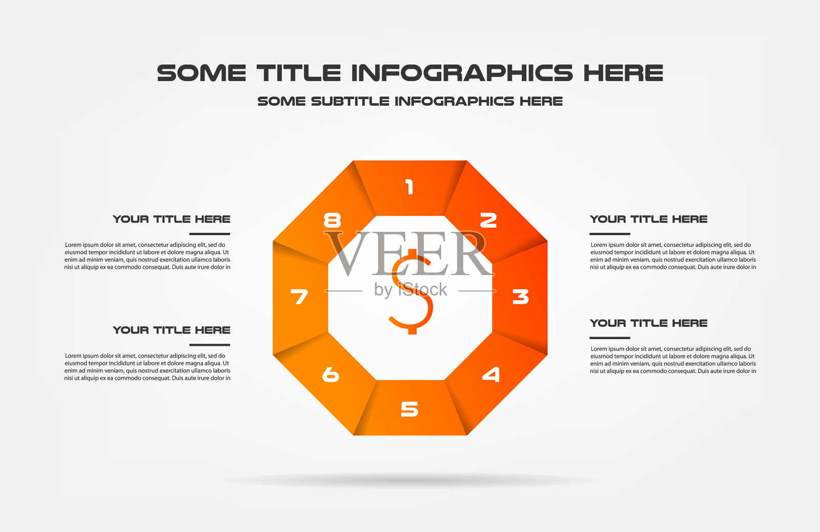 蜂蜜信息图与图标元素图表设计模板素材