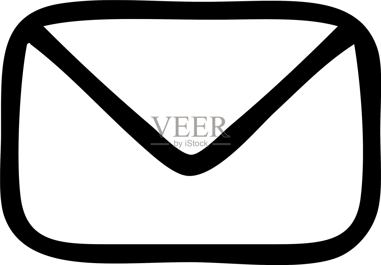 线画卡通纸信封设计元素图片