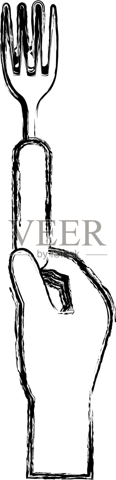 手用叉子和刀叉设计元素图片