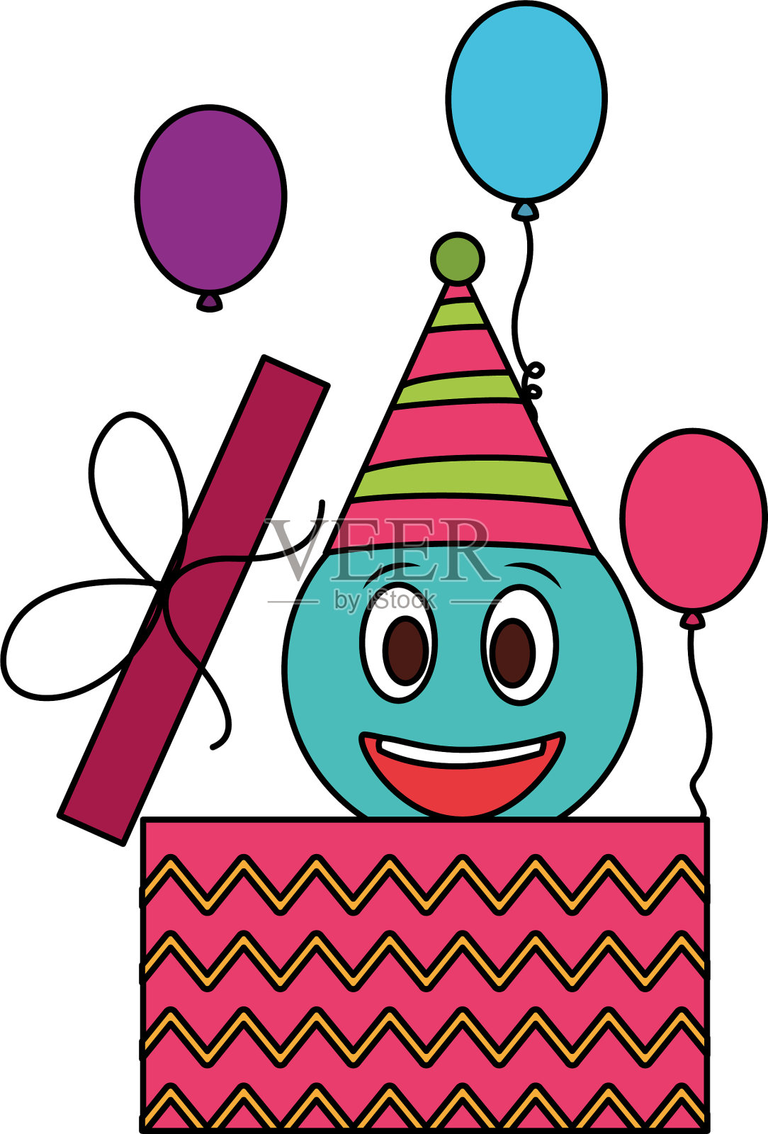 生日礼物盒设计元素图片