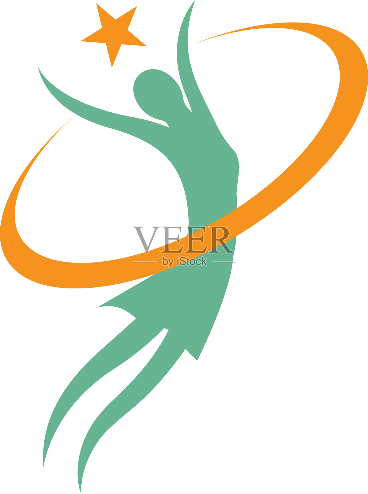 健康人，离开自然标志设计元素图片