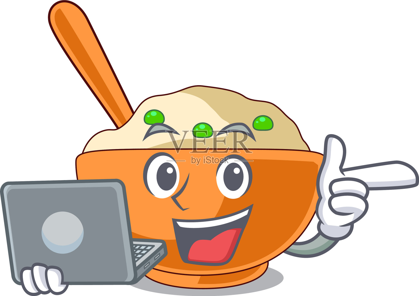 用笔记本电脑配上土豆泥设计元素图片