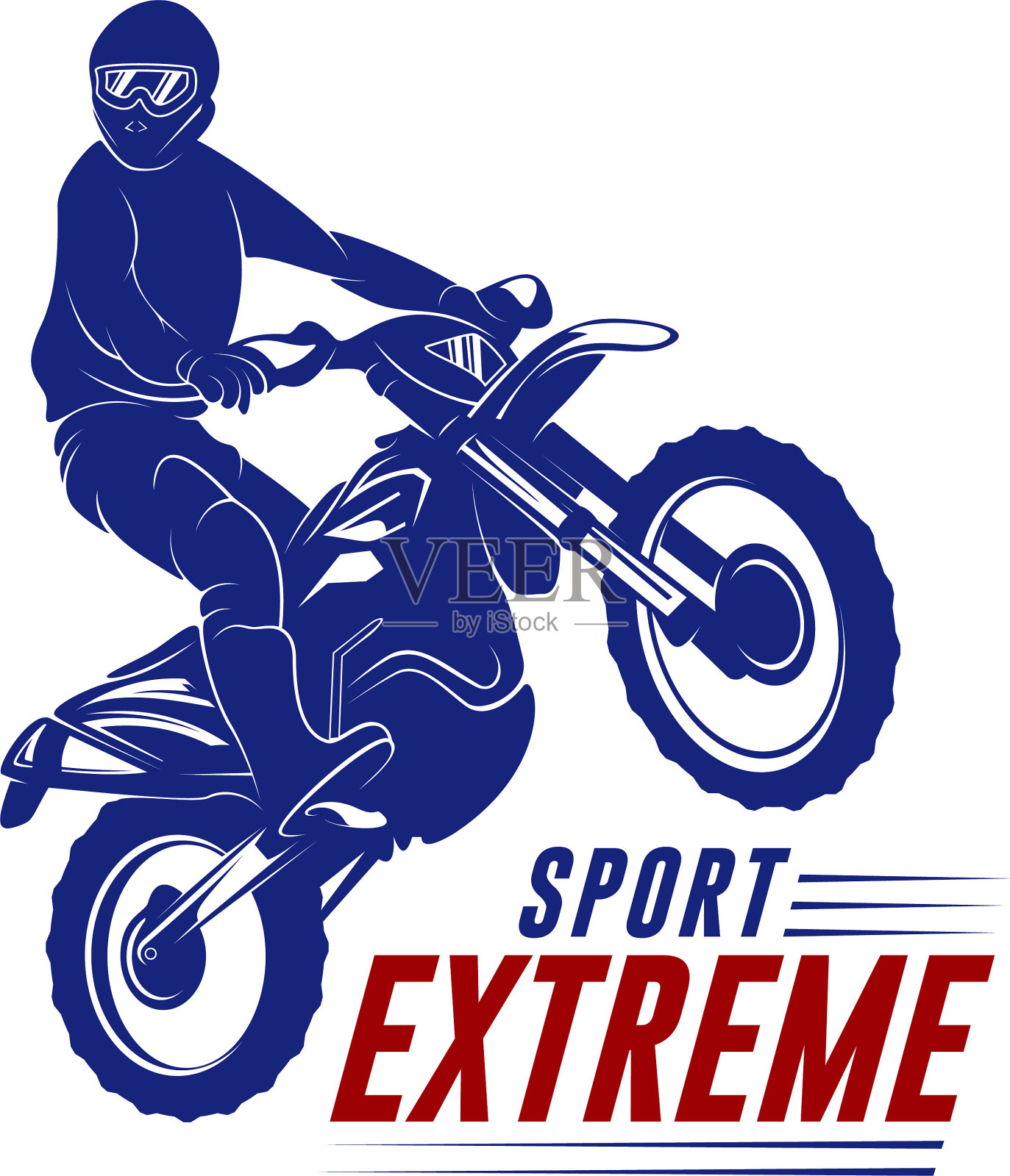 摩托车越野跳跃标志摩托车越野自由式设计元素图片