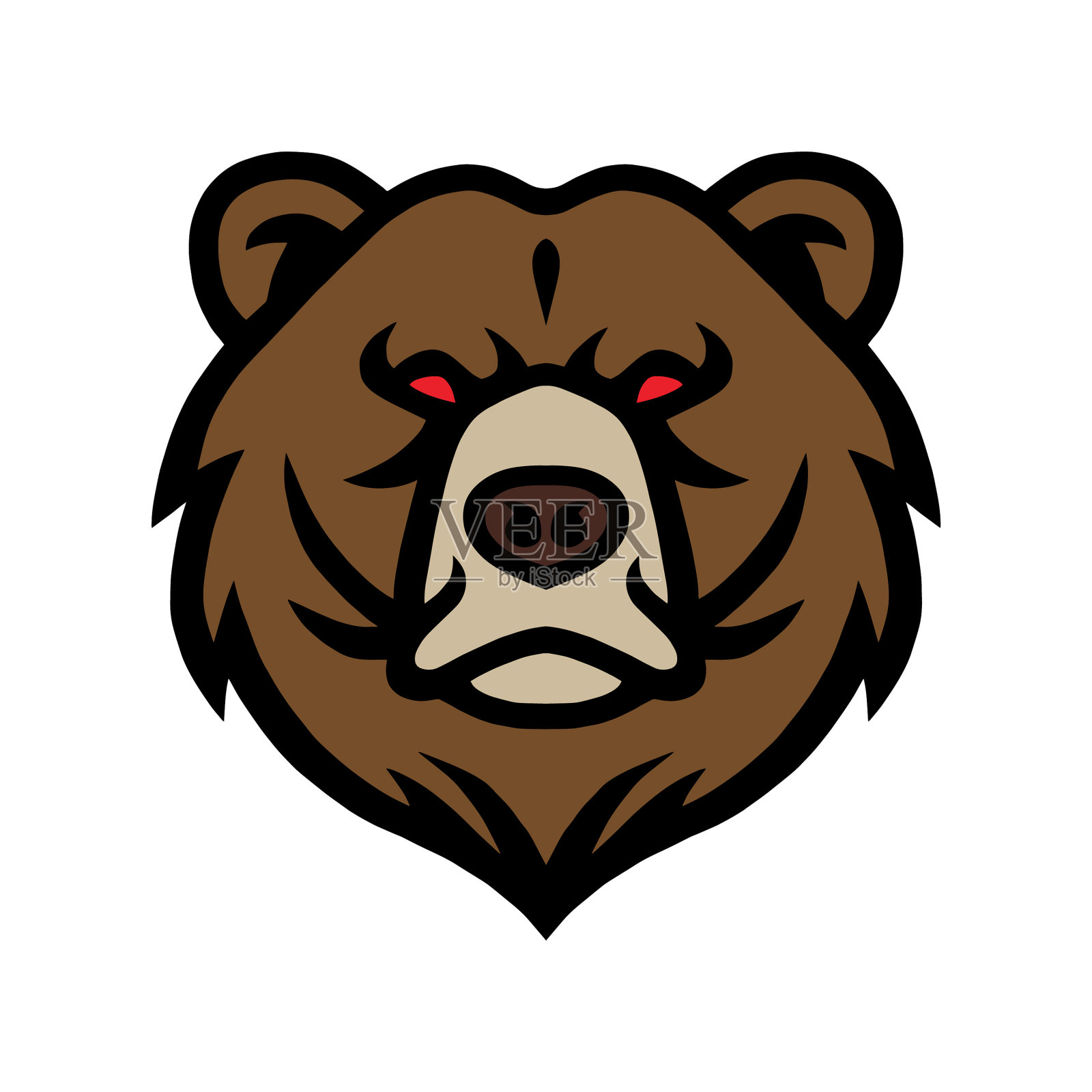 熊标志吉祥物图标模板设计元素图片