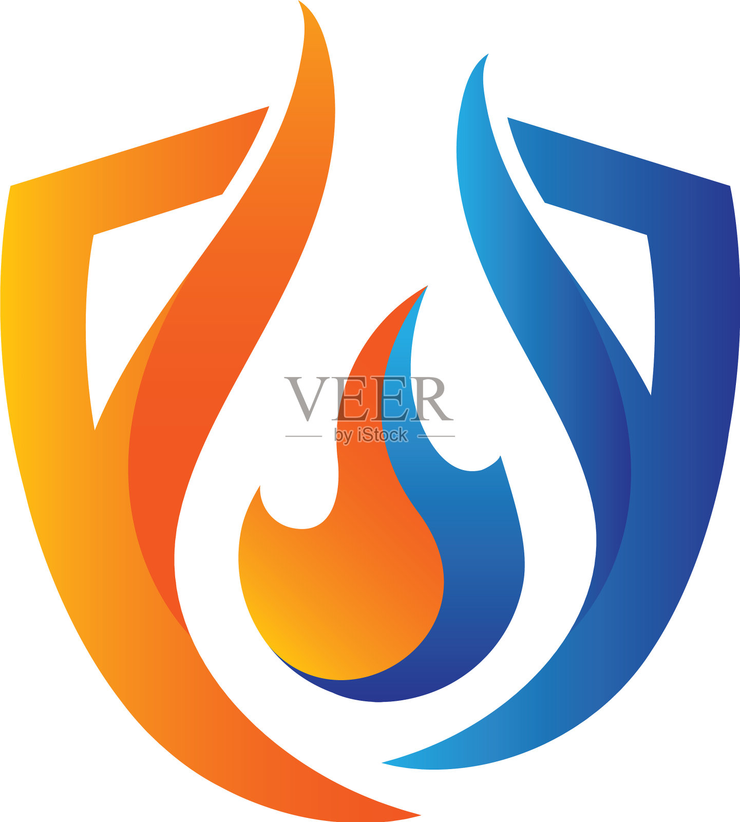 火火焰标志模板图标油气和能源设计元素图片