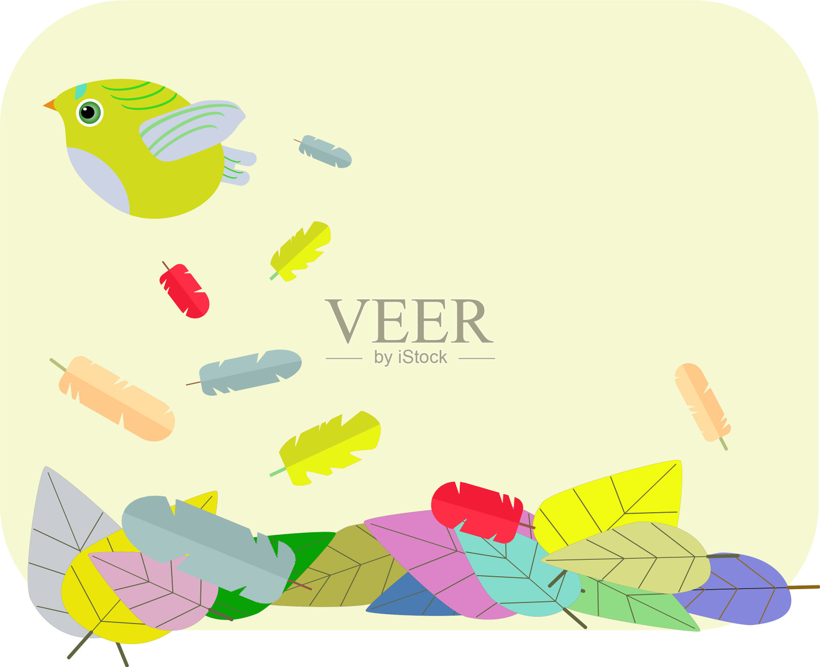 翅膀上的羽毛设计元素图片