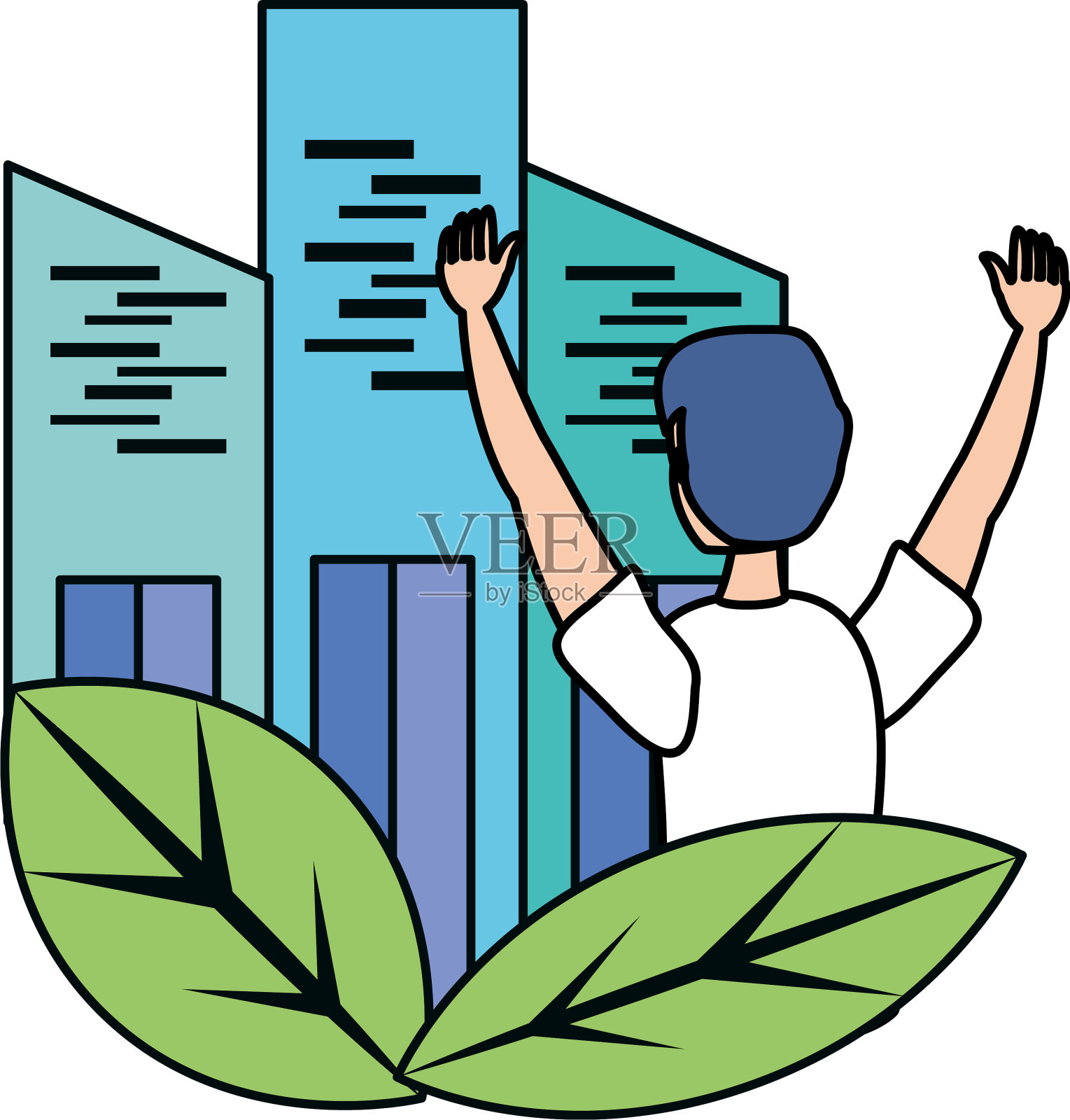 阿凡达人和城市设计设计元素图片