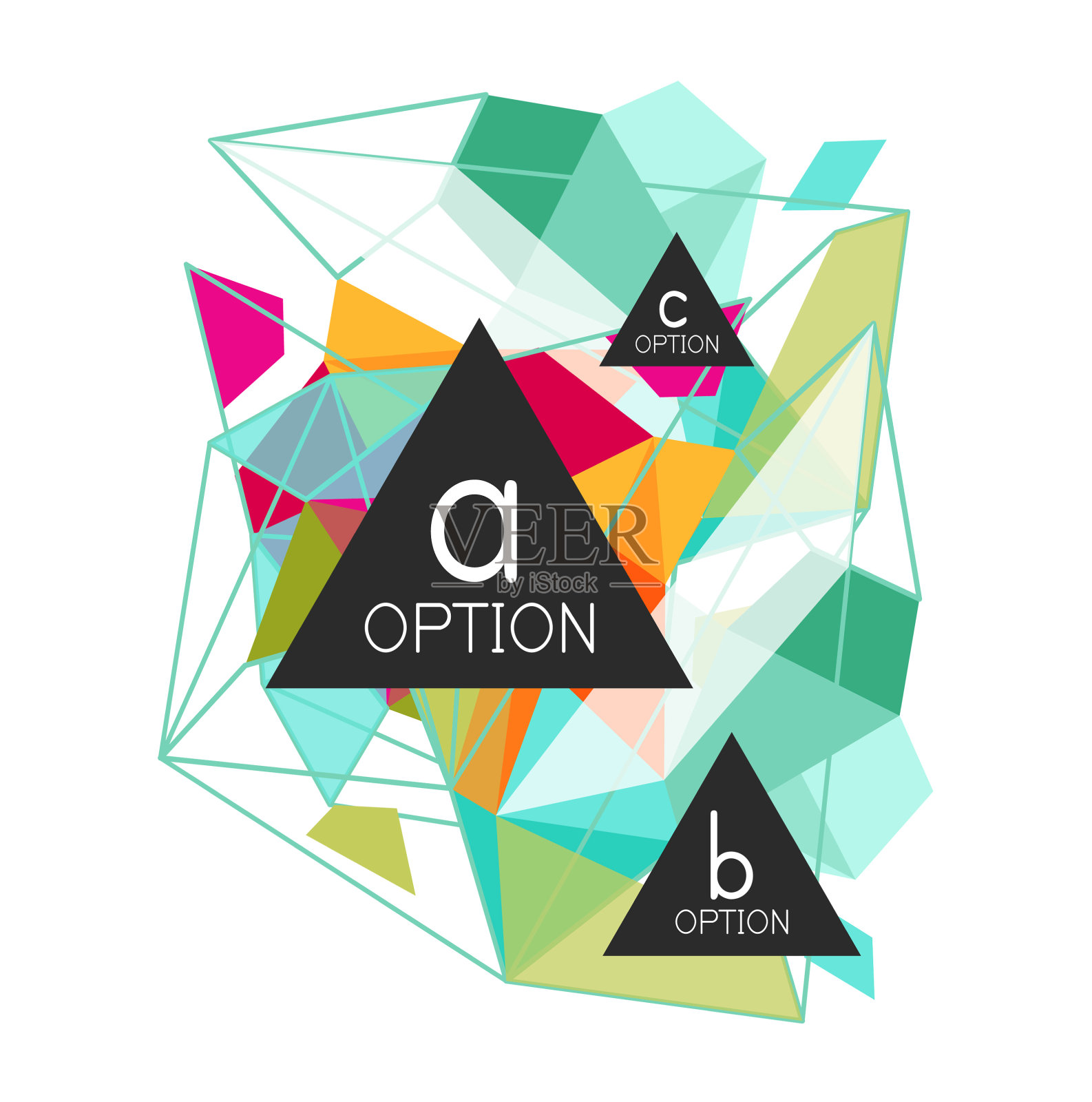 三角信息图设计布局设计元素图片