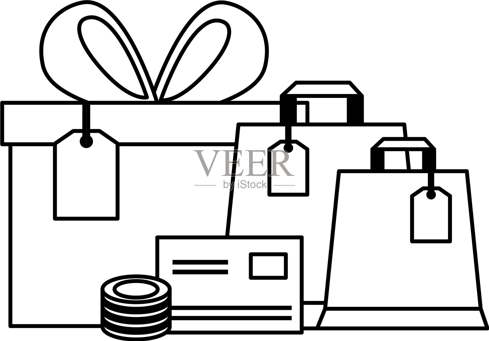 网上购物的概念设计元素图片