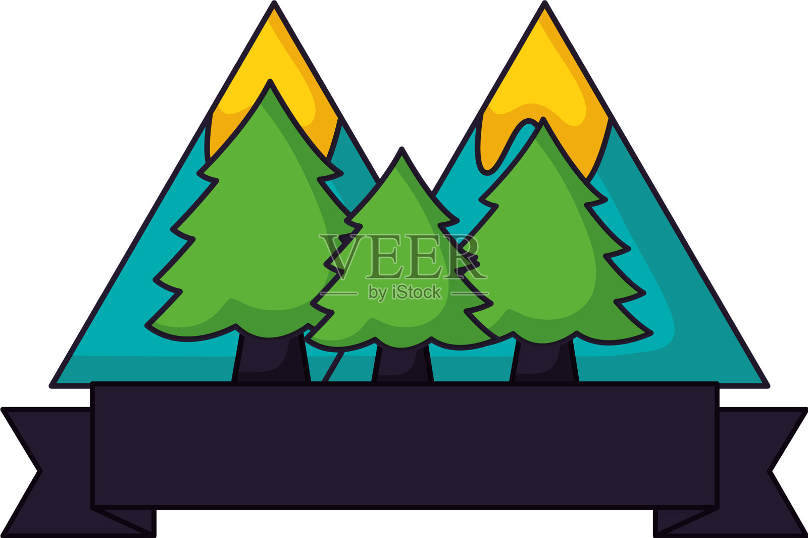 夏季露营的概念设计元素图片