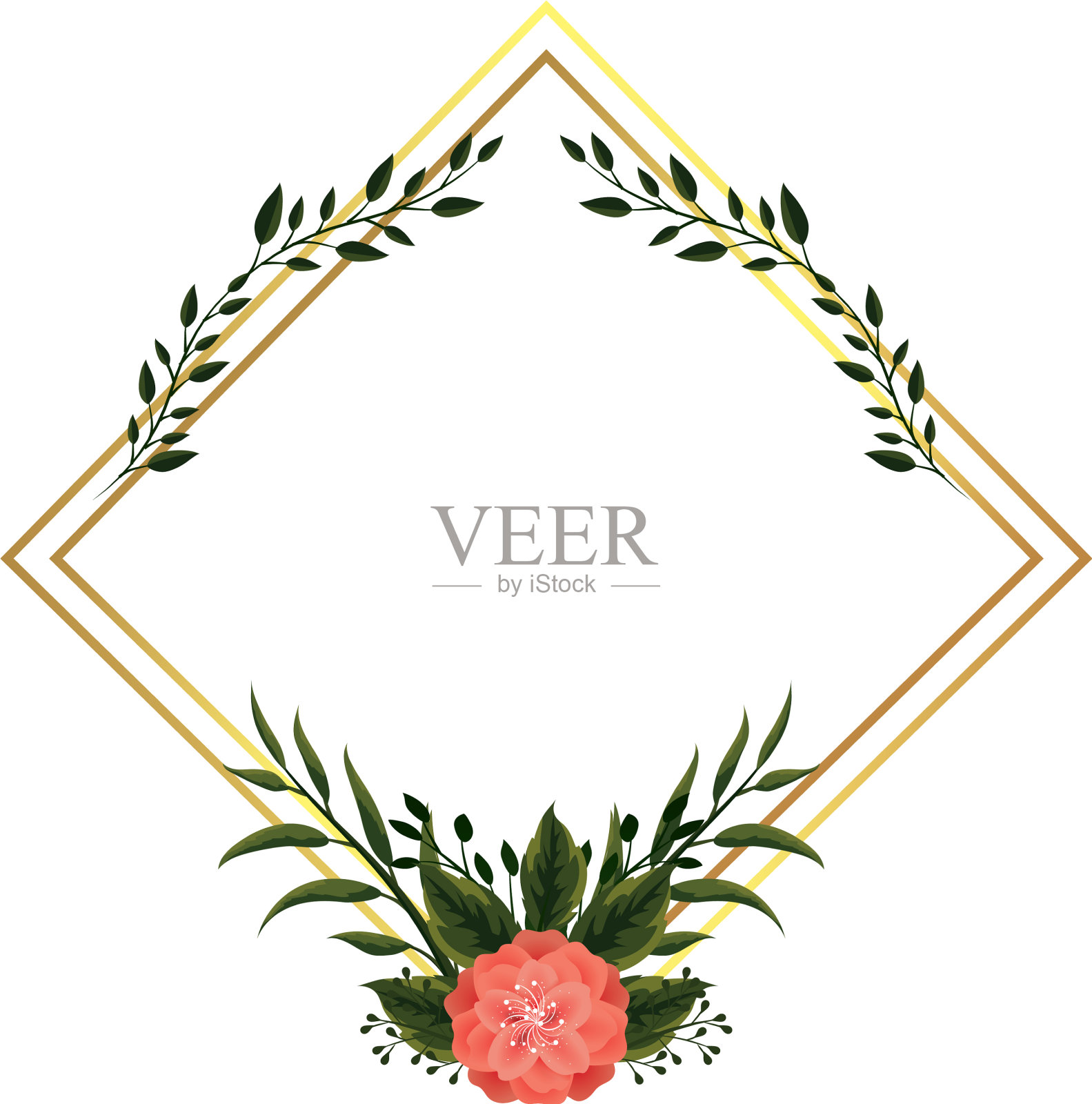 热带花卉卡通设计元素图片