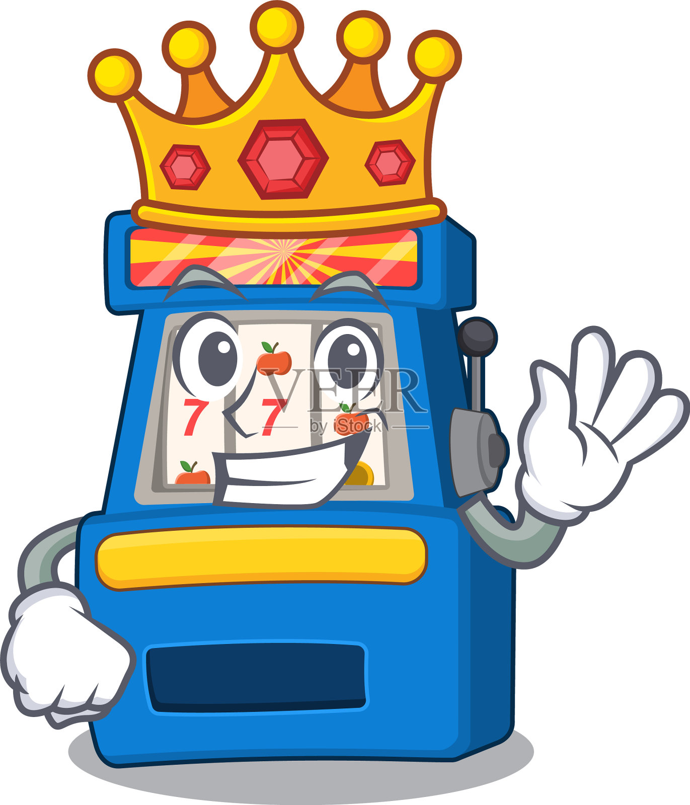 王老虎机附卡通墙设计元素图片