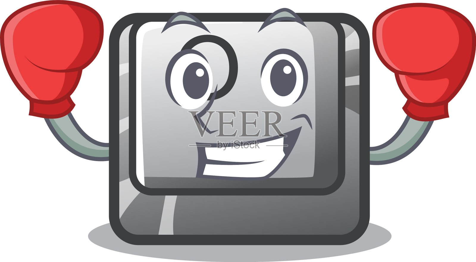 拳击按钮o隔离卡通图标素材