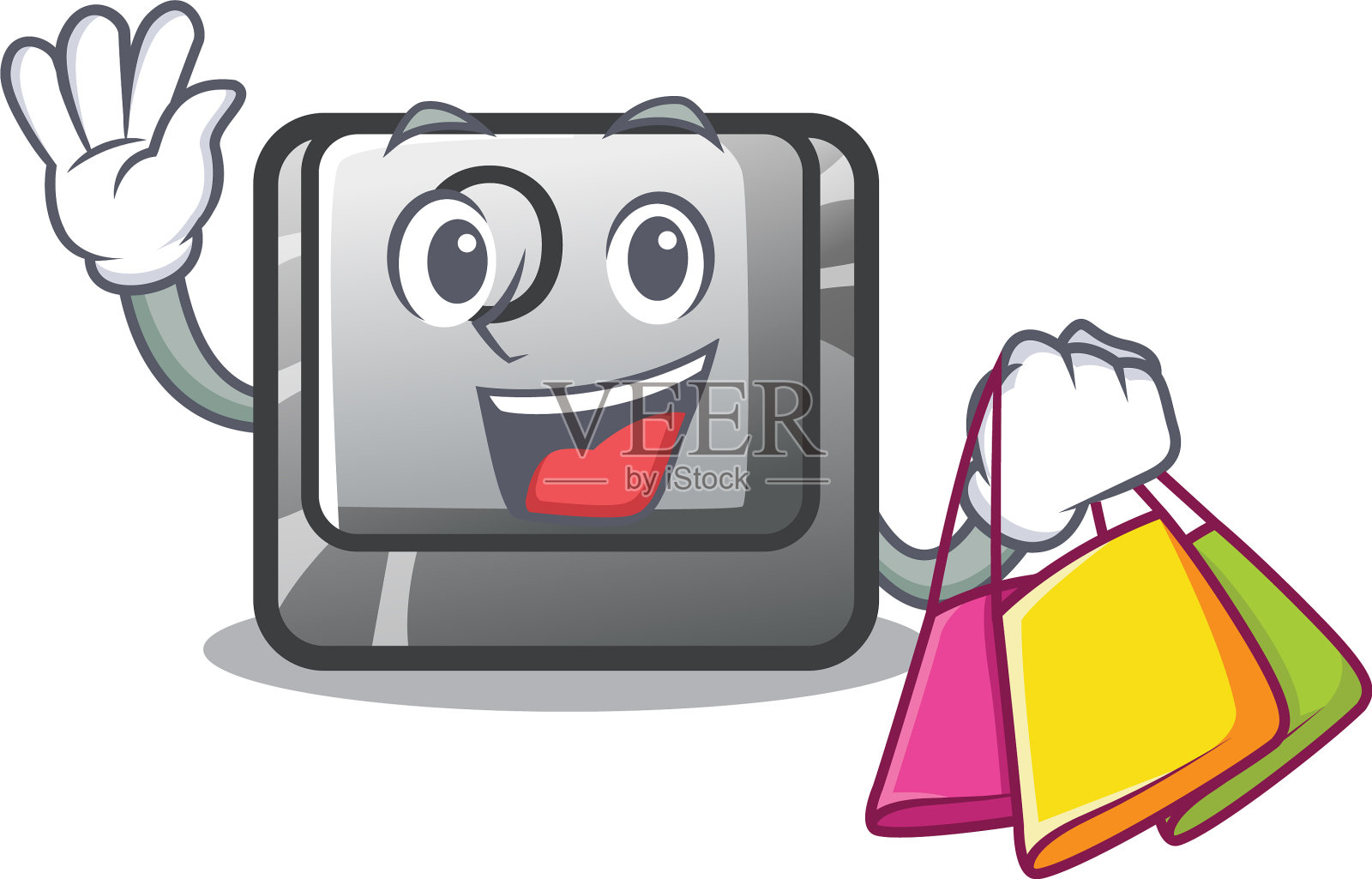 游戏角色上的购物按钮设计元素图片