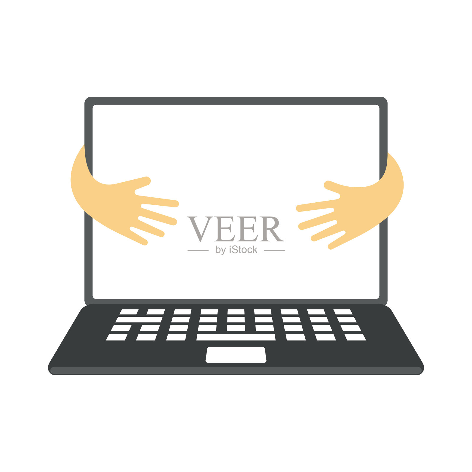 空白屏幕的笔记本电脑设计元素图片