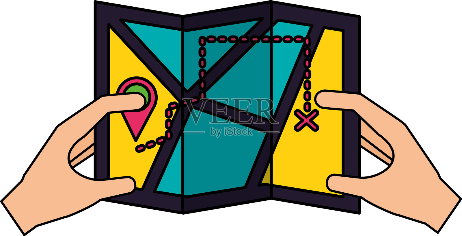 夏季露营的概念设计元素图片