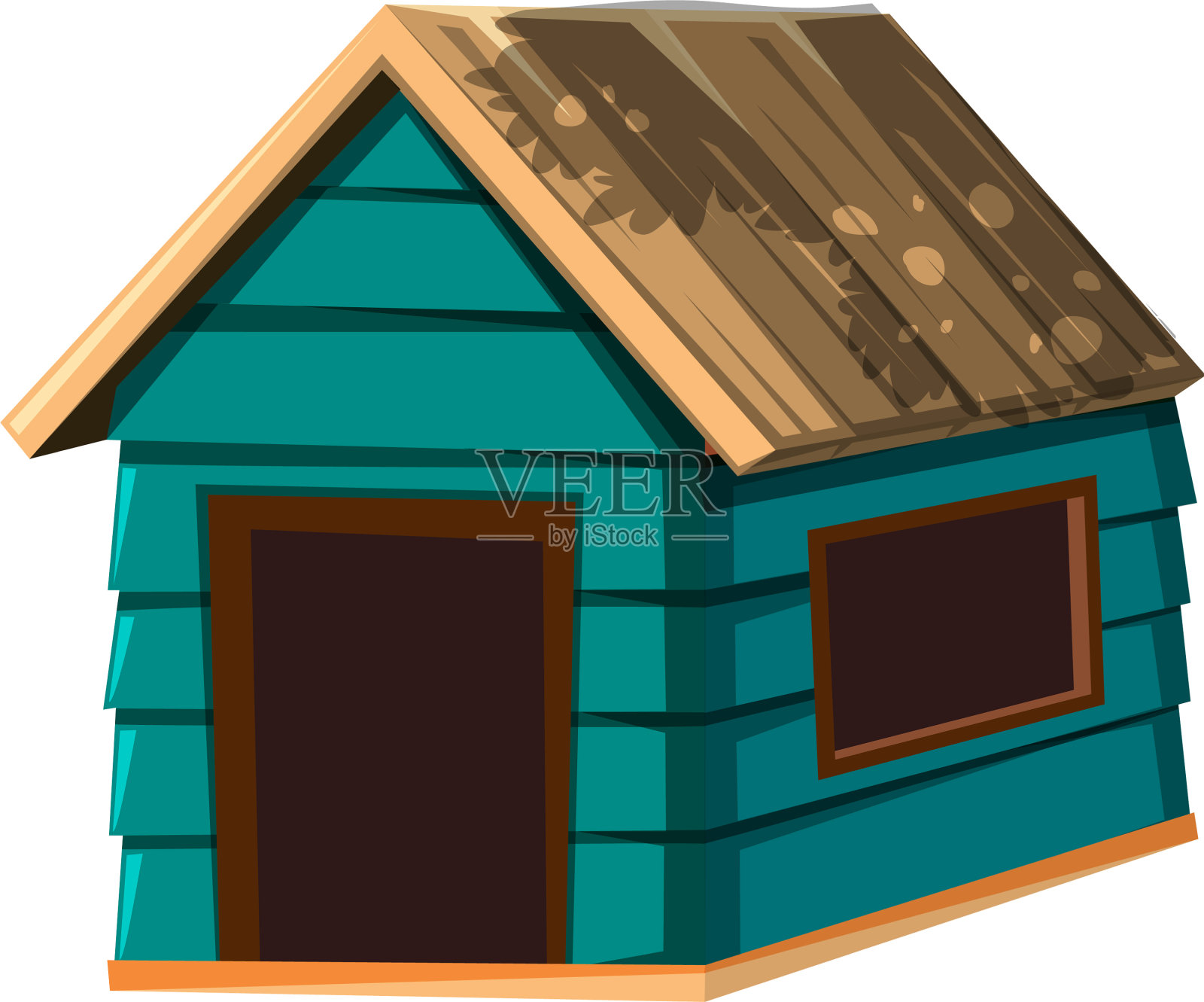 白色背景上的狗屋设计元素图片