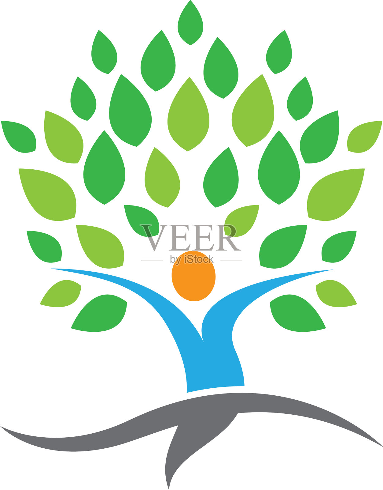 绿叶象征设计元素图片