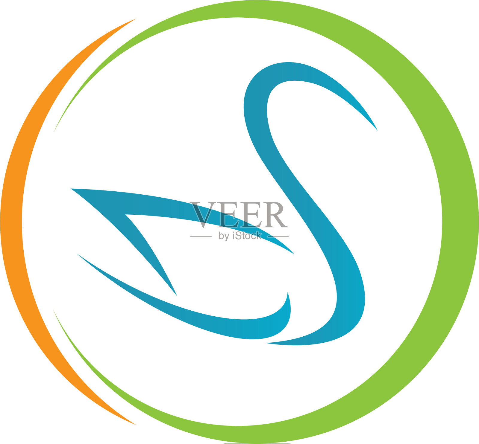 天鹅图标设计元素图片