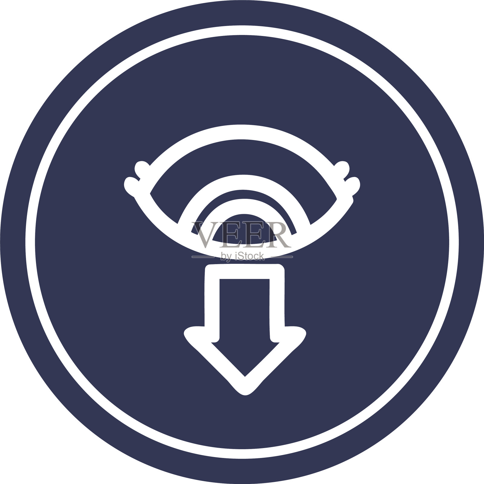 瞪视眼圆形图标图标素材