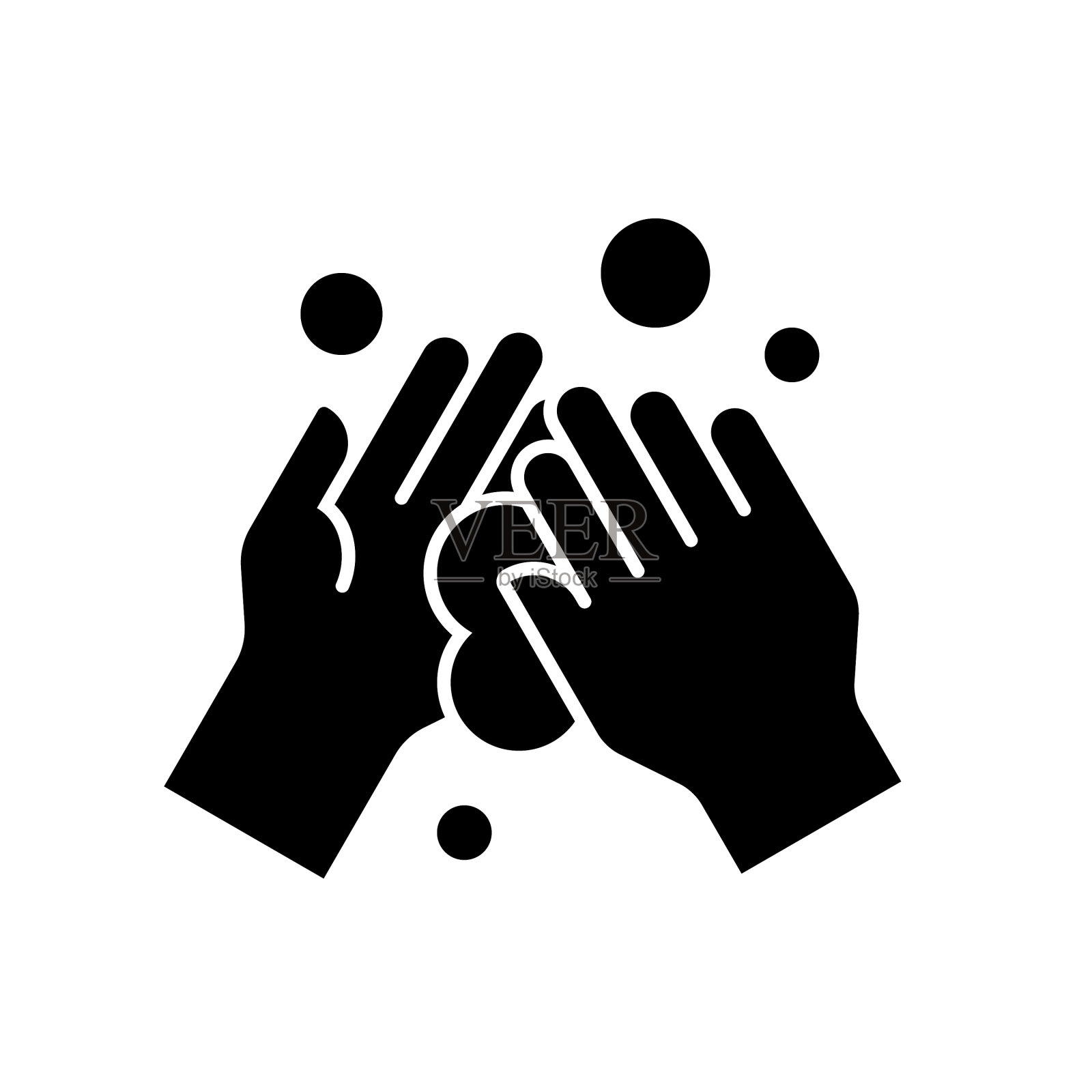 洗手卫生固体风格图标图标素材