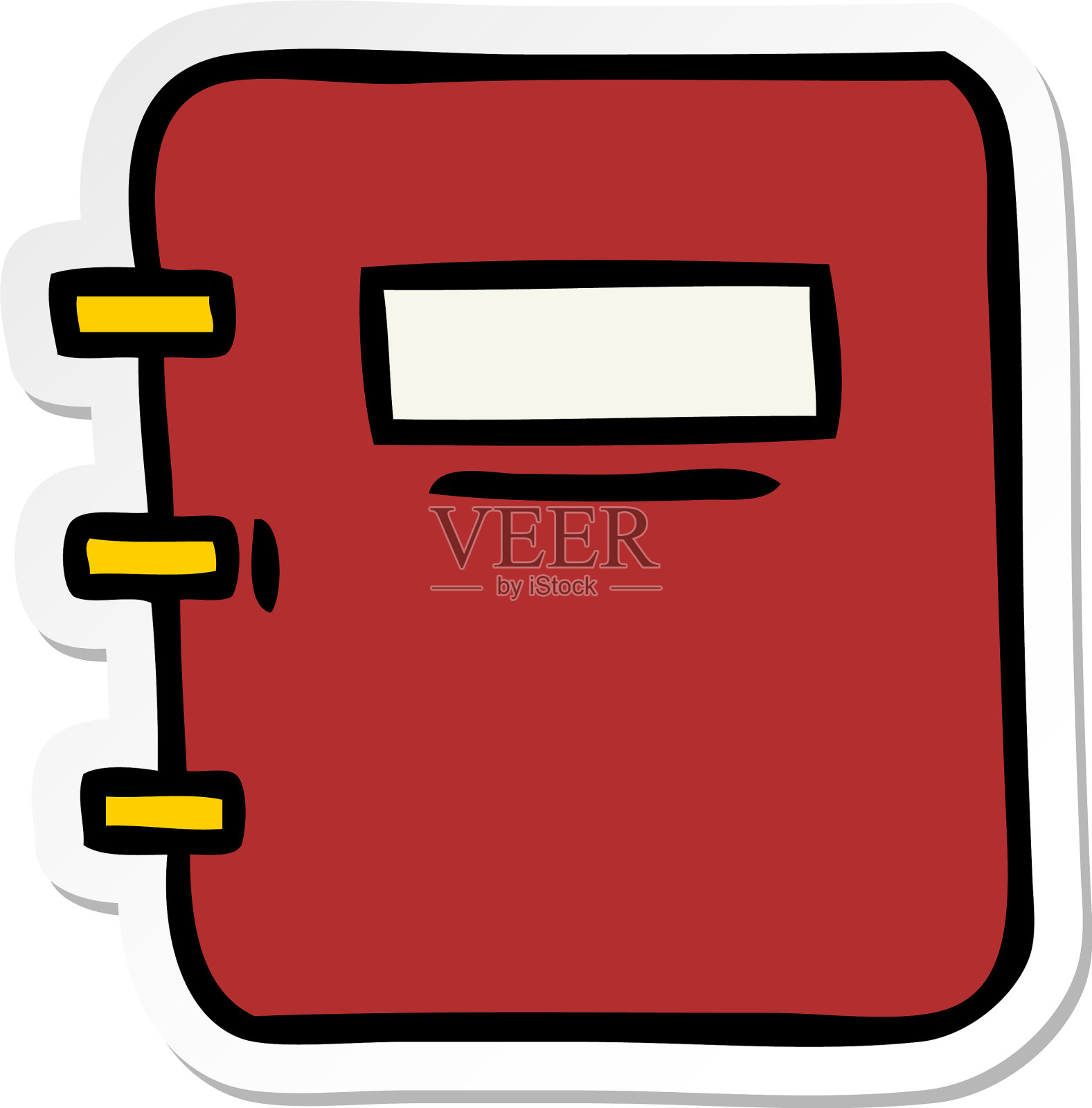 可爱的卡通杂志的贴纸图标素材