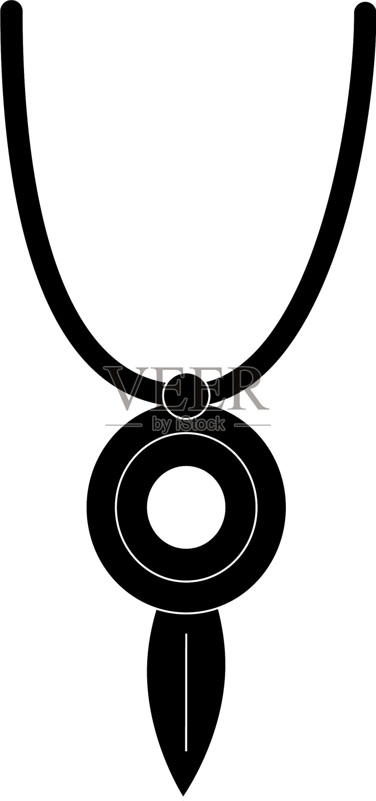 项链美丽孤立的图标设计元素图片