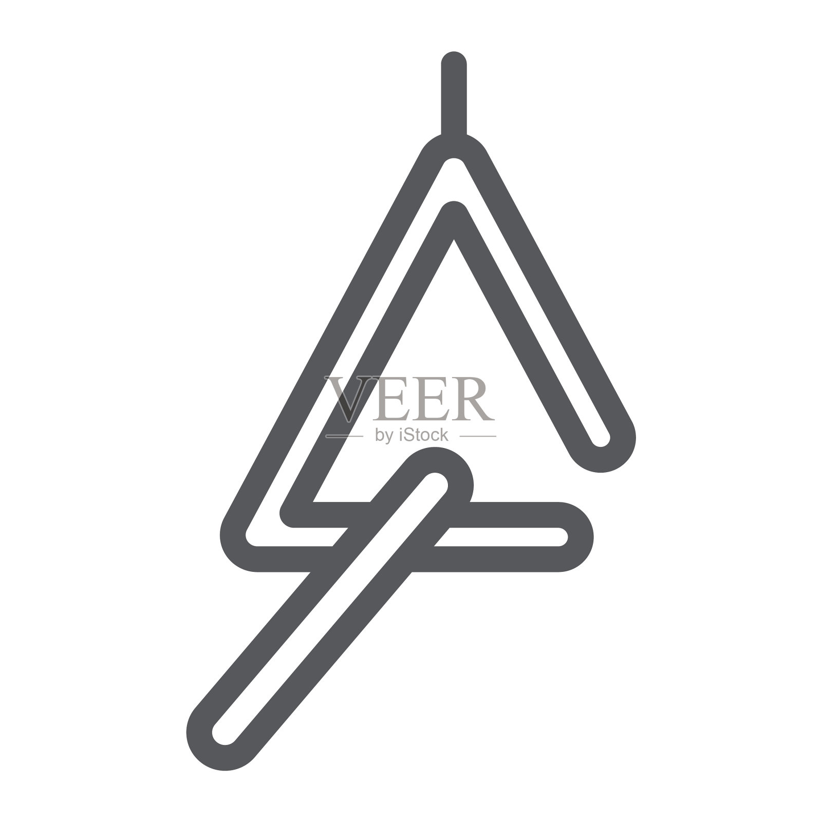 三角乐器线图标音乐和声音图标素材