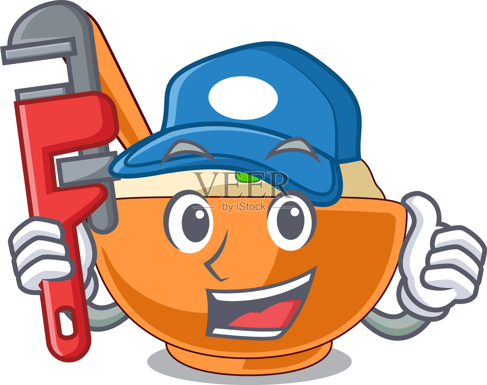 水管工土豆泥上面的卡通板块设计元素图片