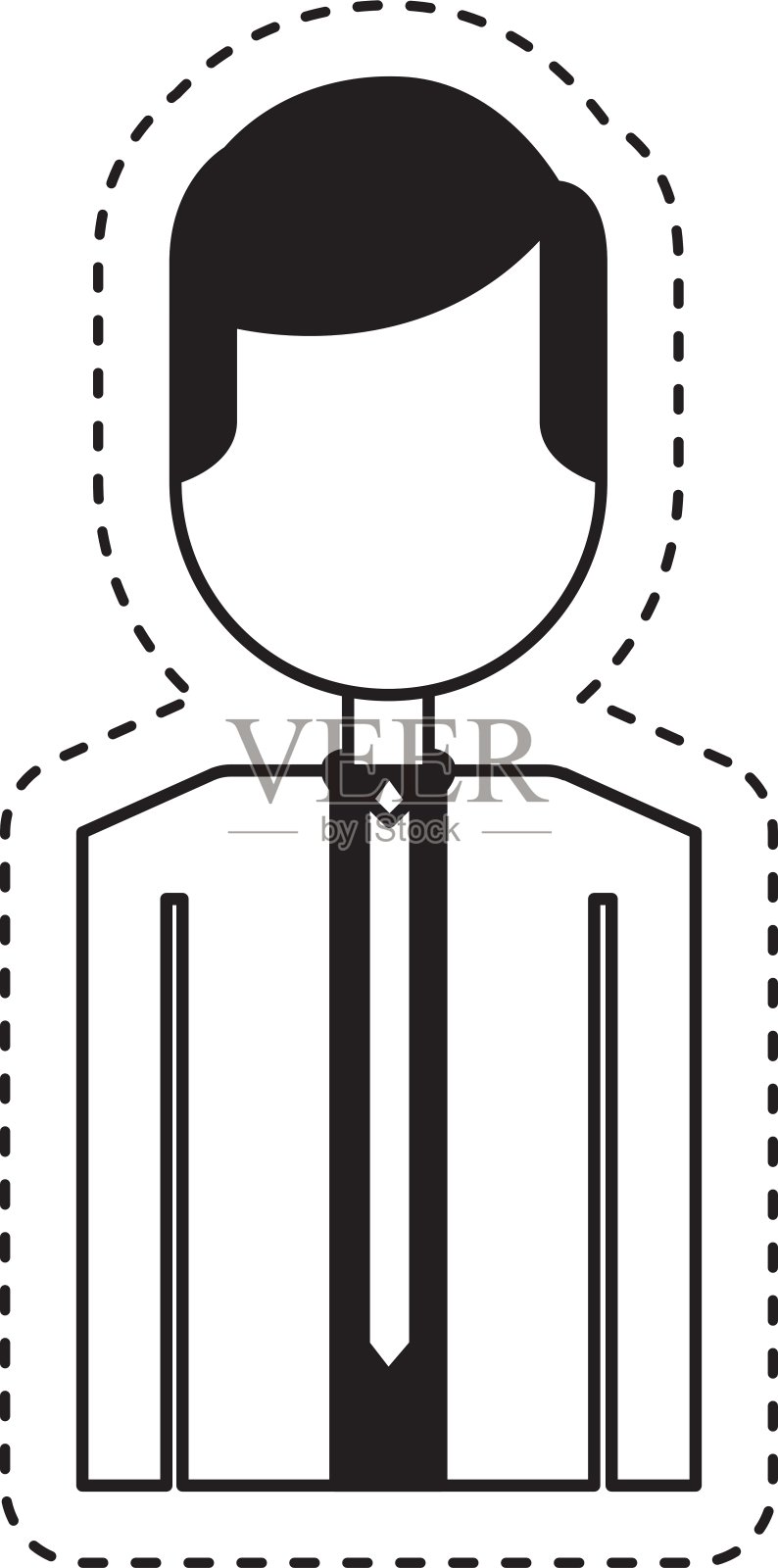 商人角色孤立图标设计元素图片