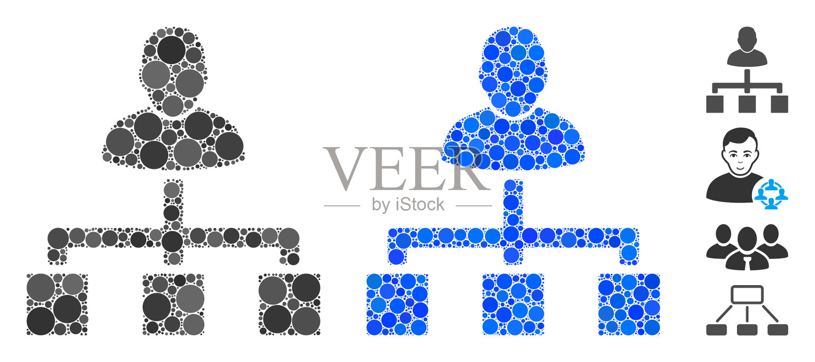 用户层次组合图标圆点插画图片素材