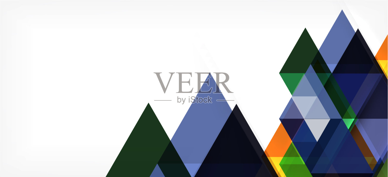 彩色重复三角形现代几何插画图片素材