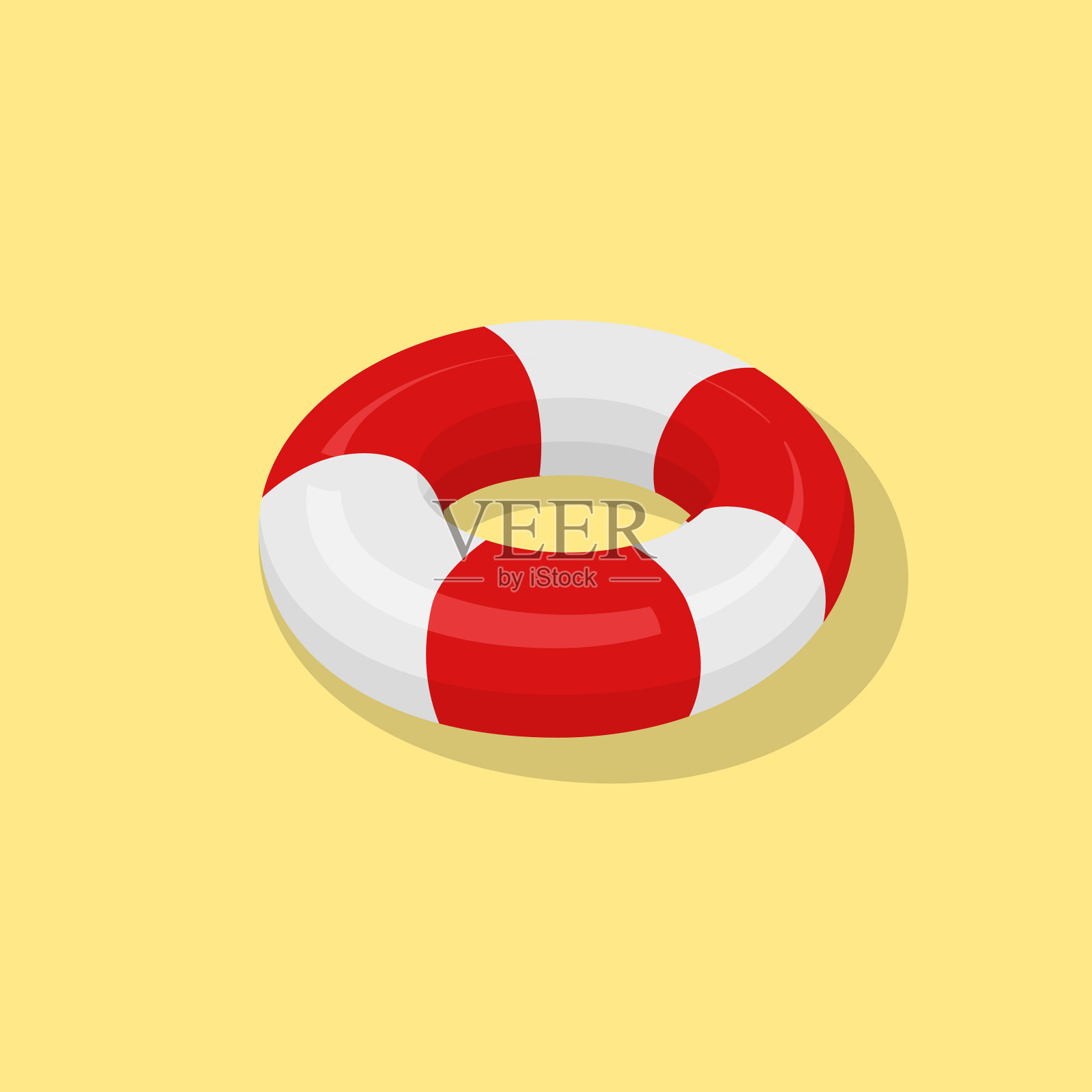 游泳环夏季可爱多彩的矢量设计插画图片素材