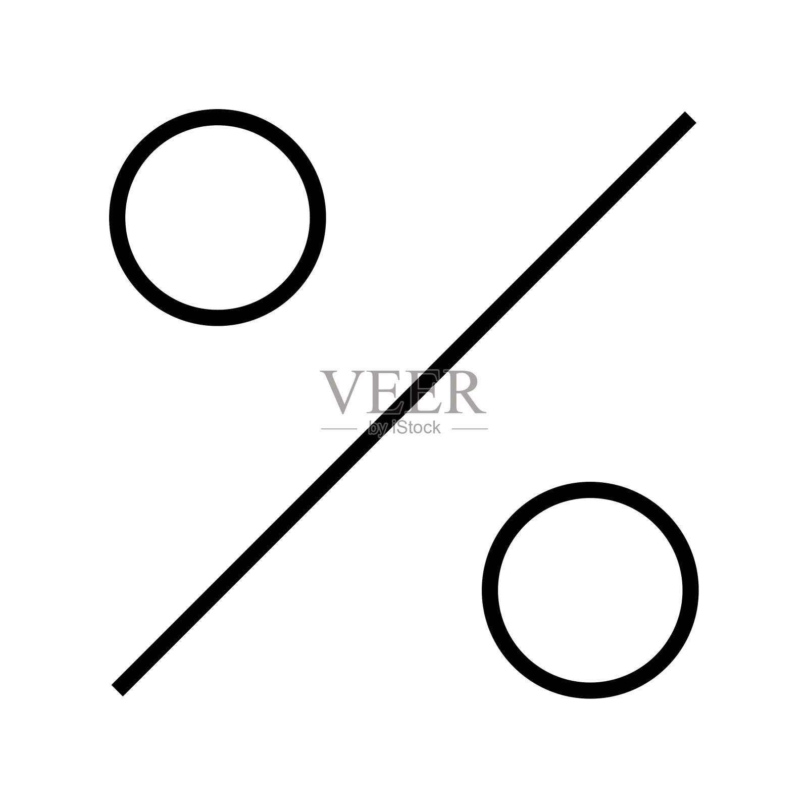 百分比标签线艺术矢量图标- UI图标矢量设计元素图片