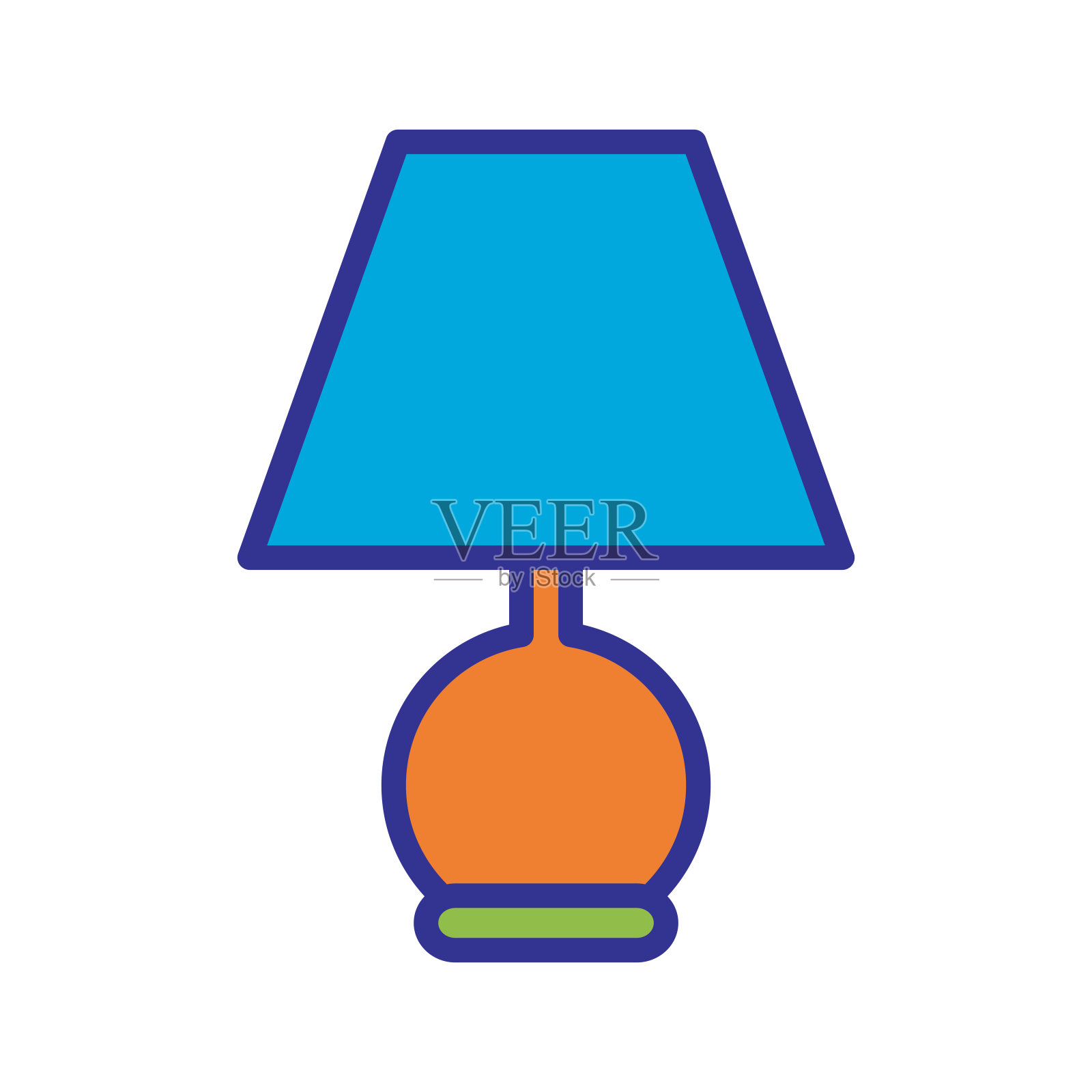 床头灯图标矢量模板插画图片素材