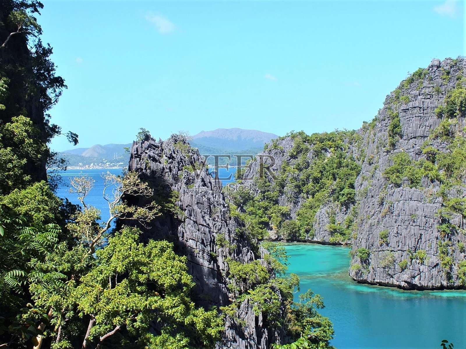 美丽的海景，岛屿和天空风景照片摄影图片