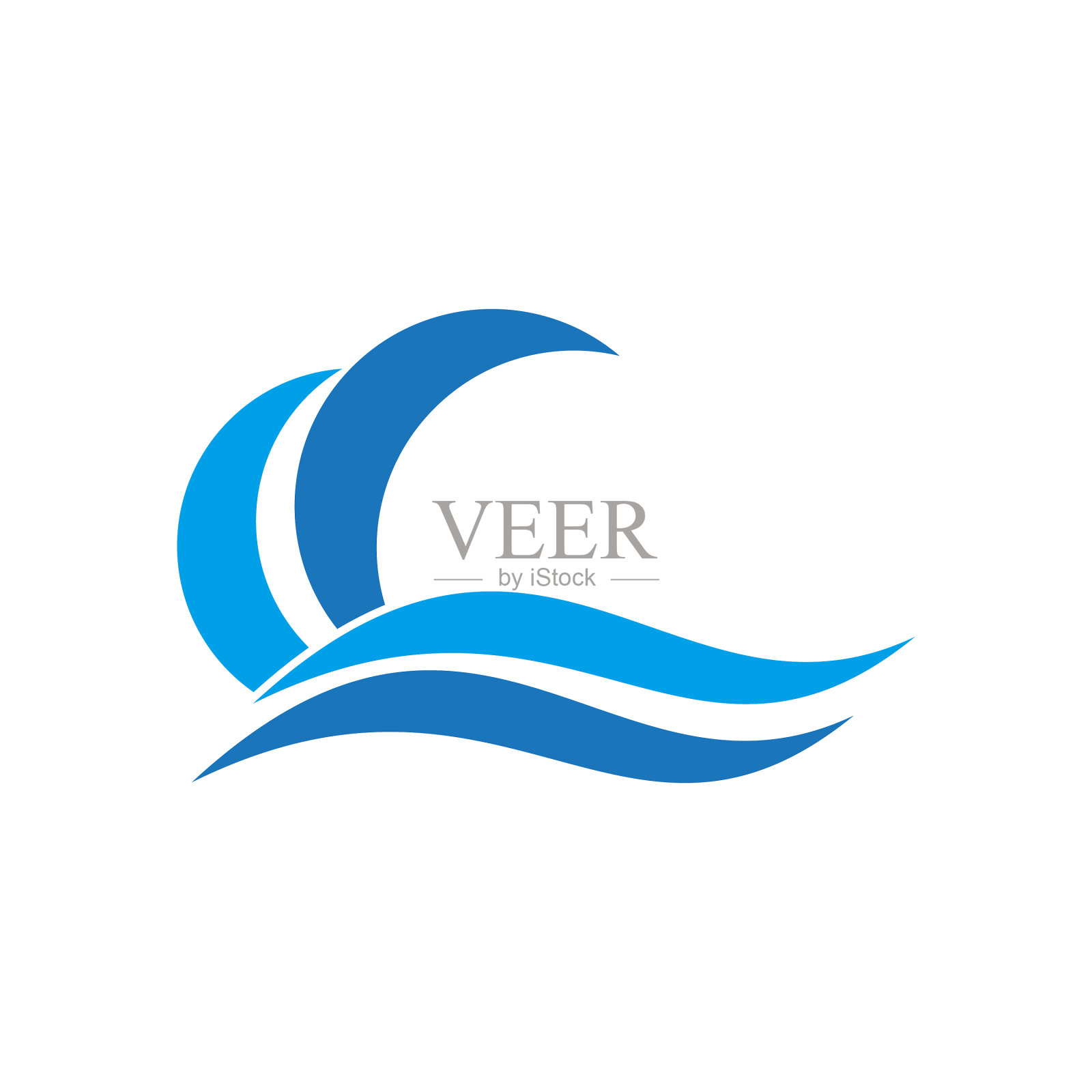 摘要波浪商业标志插画图片素材