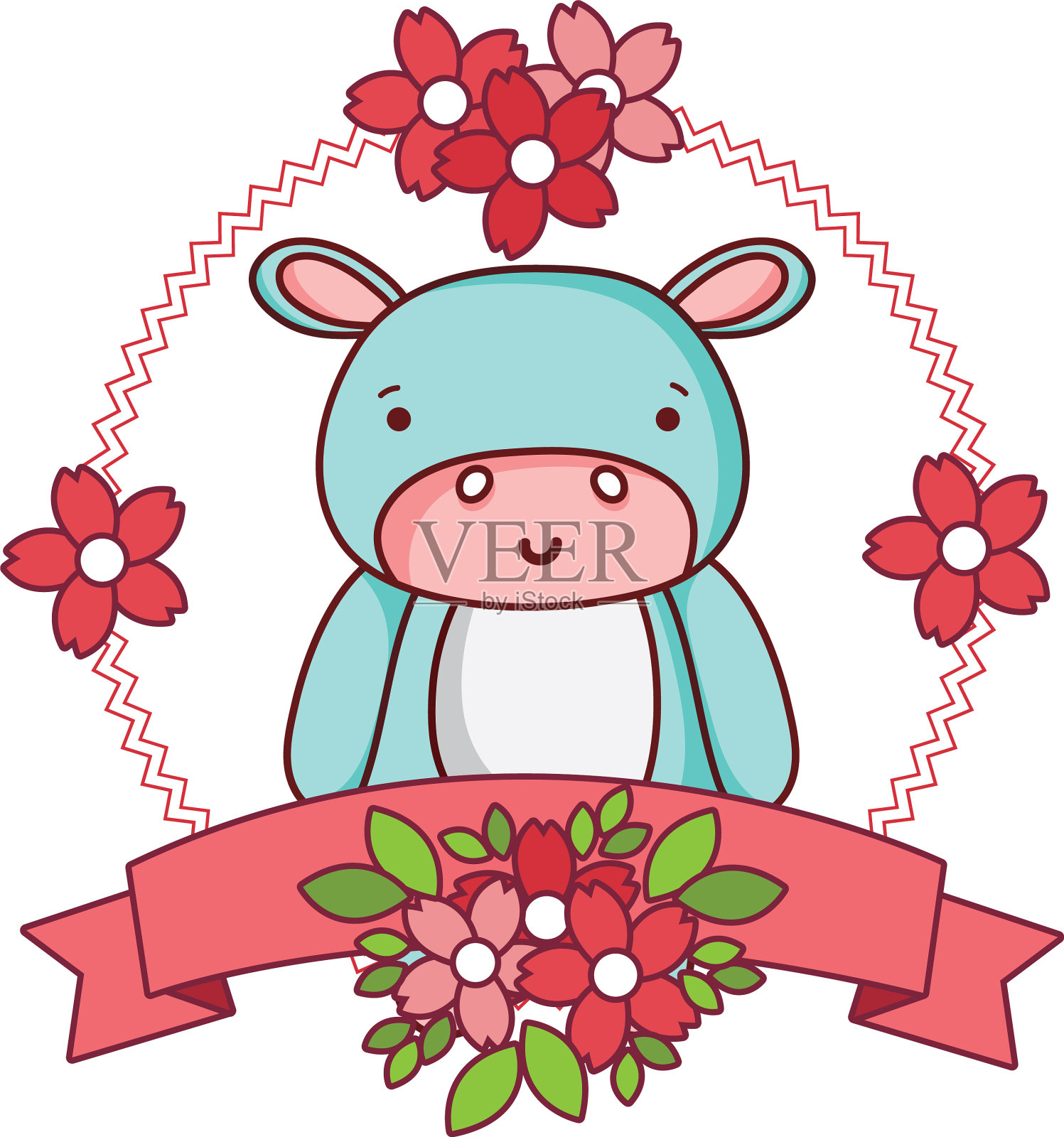 可爱的卡通动物设计元素图片