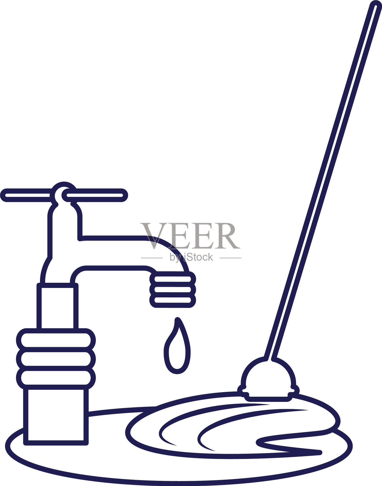 隔离水龙头设计菠萝和太阳镜设计元素图片