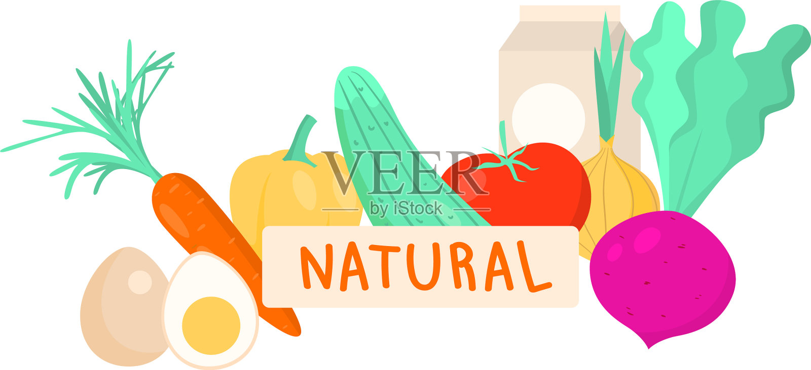 不同天然产品煎蛋生态胡萝卜设计模板素材