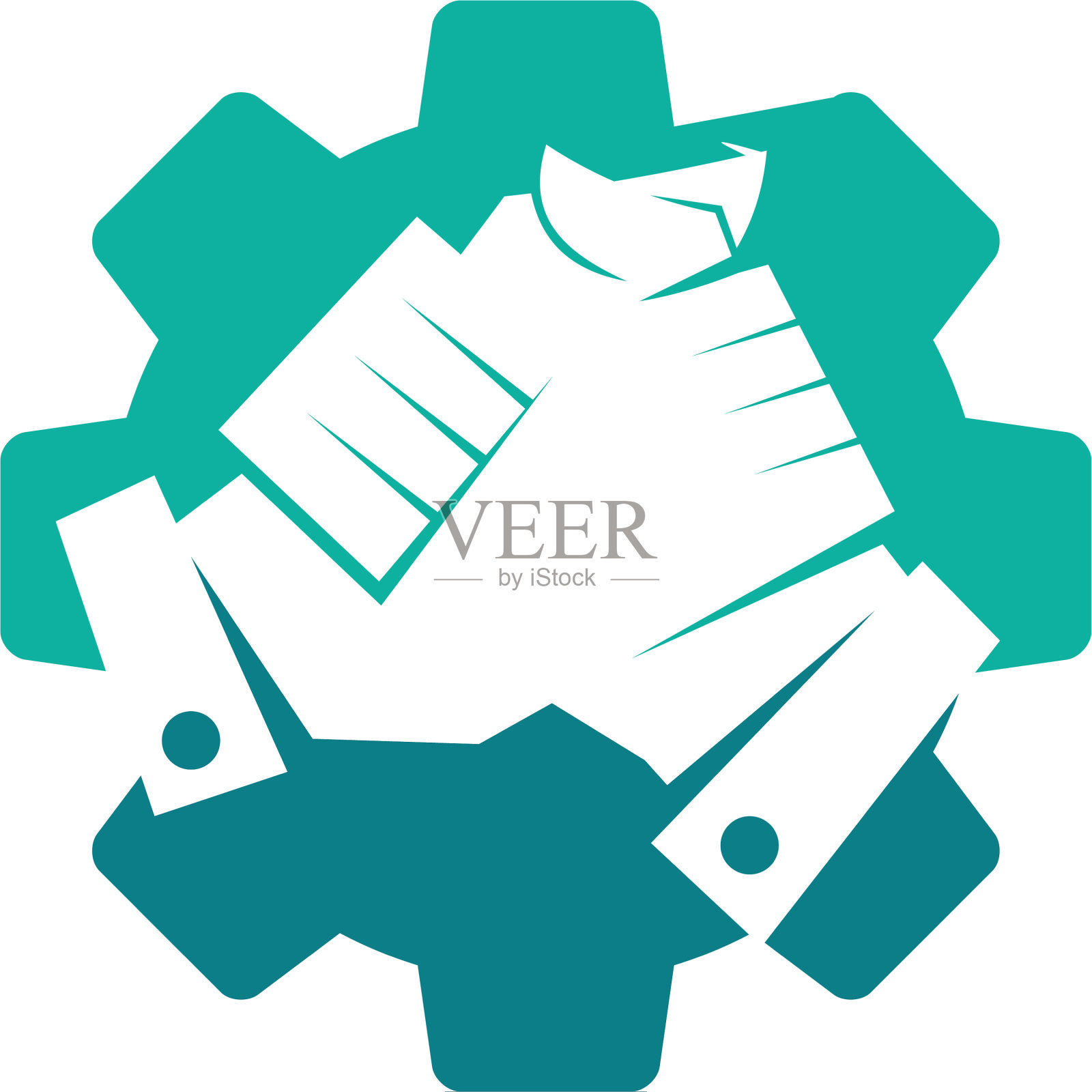 承诺团队合作共同经营标志图标素材